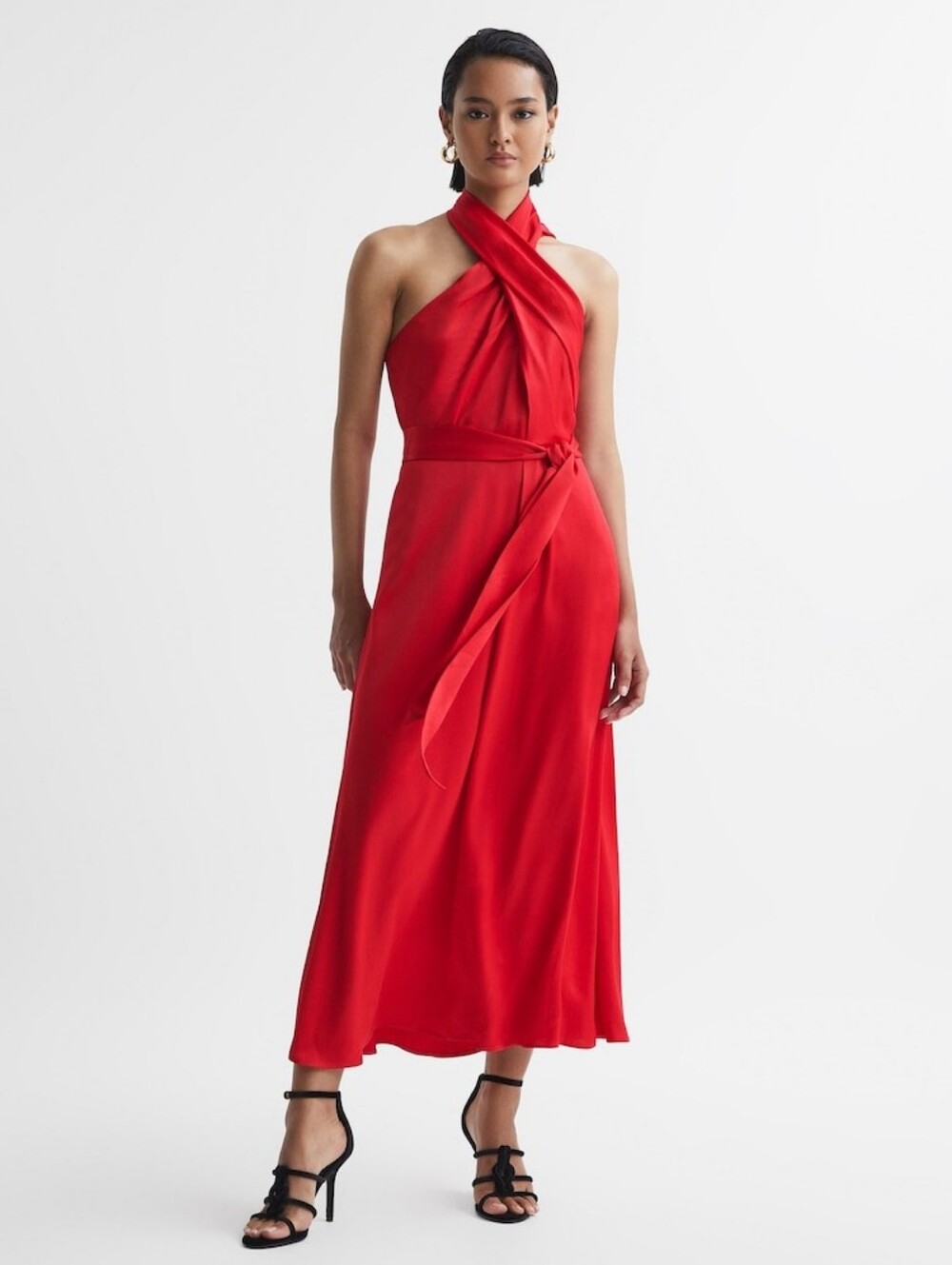 NWT REISS | $475 Vida Satin Halter Occasion Dress